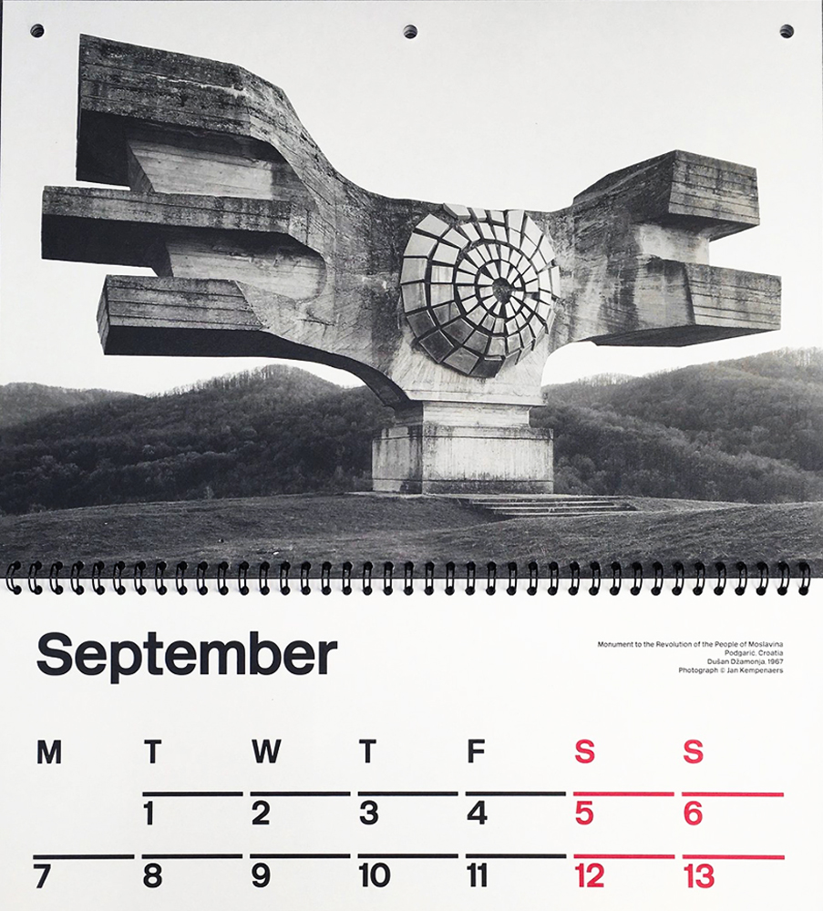 Brutalist Calendar 2020 SOLD OUT Greyscape